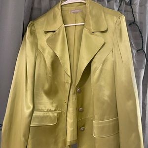 Nordstrom Green Blazer with Silver Buttons